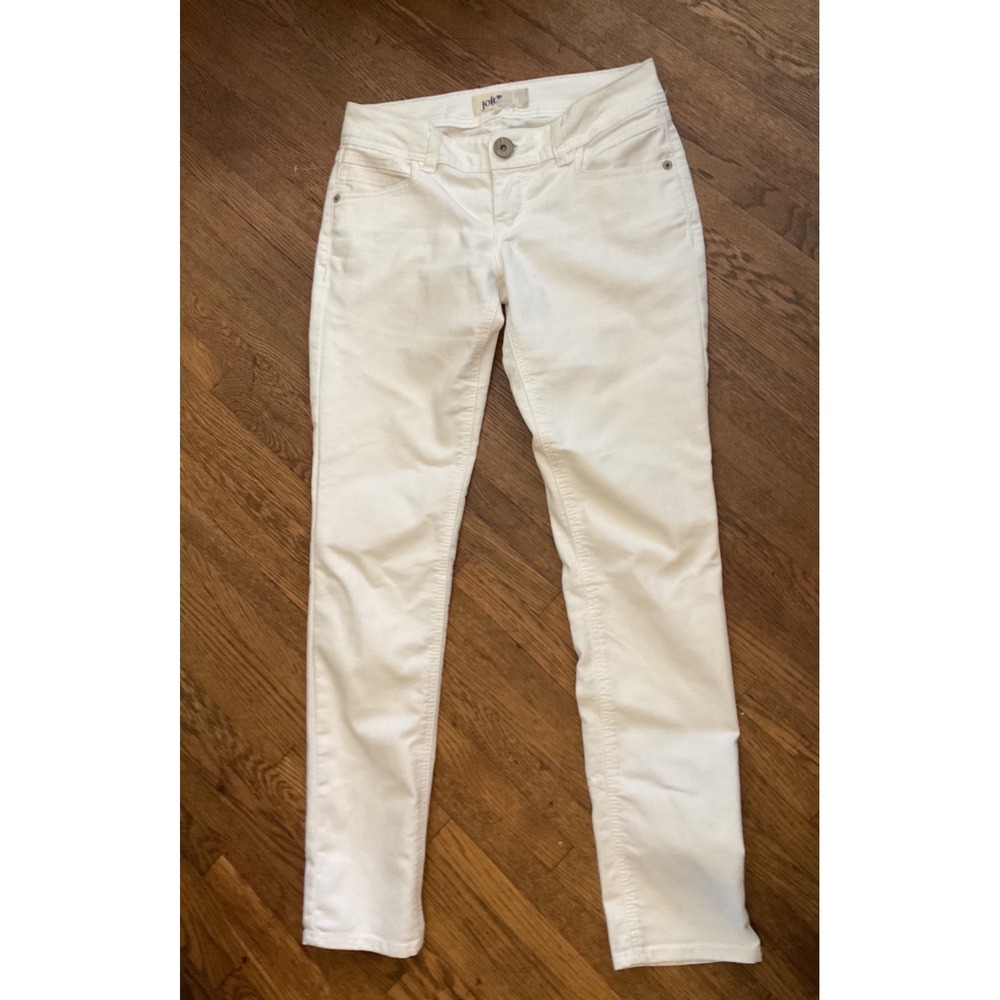 Jolt Womens White Skinny Jeans Low Rise Stretch Denim Size 7